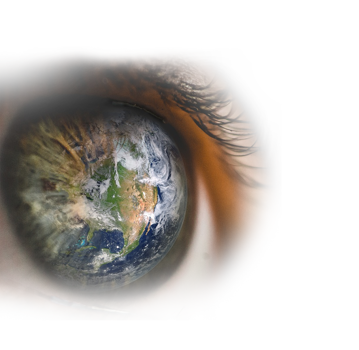 Eye with Earth Reflection